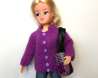 Doll Knitting Pattern for 11-12 inch Fashion Dolls Classic Cardigan