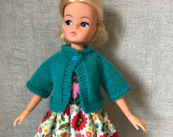 Doll Knitting Pattern for 11-12 inch Fashion Dolls Dress Jacket Short-sleeve