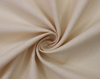 Plain 100% Cotton Fabric - 60 square - 150cm wide - Beige
