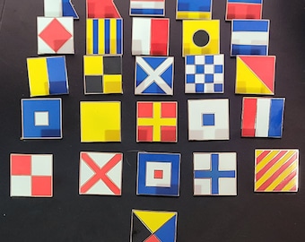 Pines de bandera náutica / Pines de bandera del Código Internacional