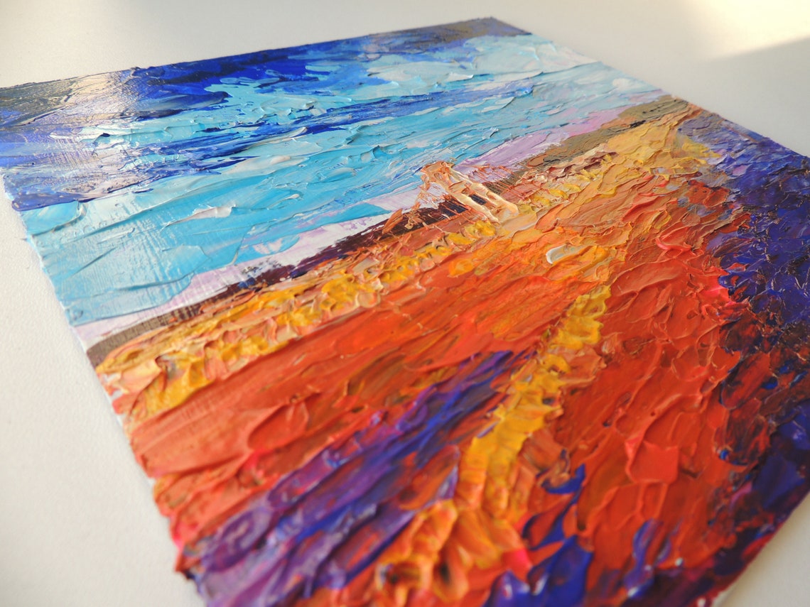 Painting Golden Gate Bridge Original Art Abstract Landscape Etsy