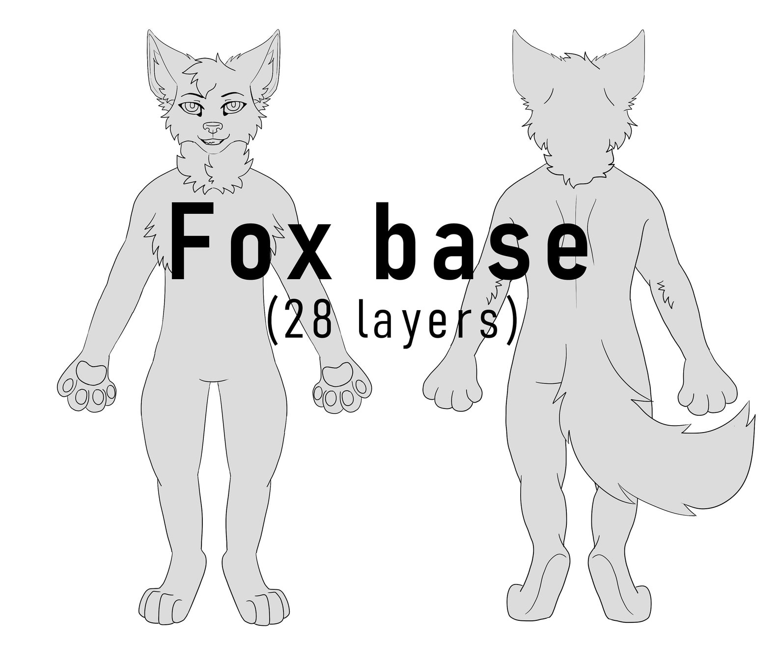 Furry Anthro Fox Base Pack | Etsy