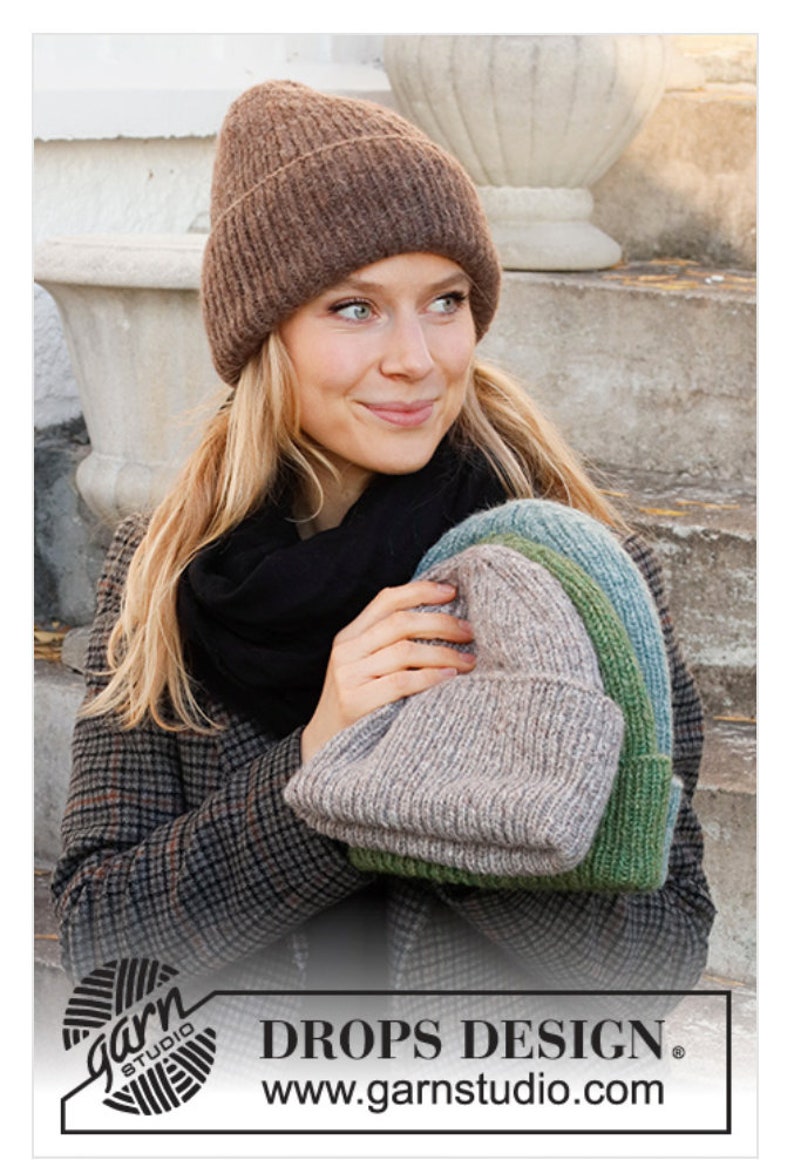 Handknitted Beanie in Soft and Warm Wool Wraparound Beanie Etsy