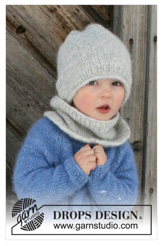 Bonnet et/ou snood pour enfant, 2 à 12 ans, tricotés main en laine douce et  chaude, 65% alpaga, polyamide, laine, bonnet enfant, tour de cou -   France