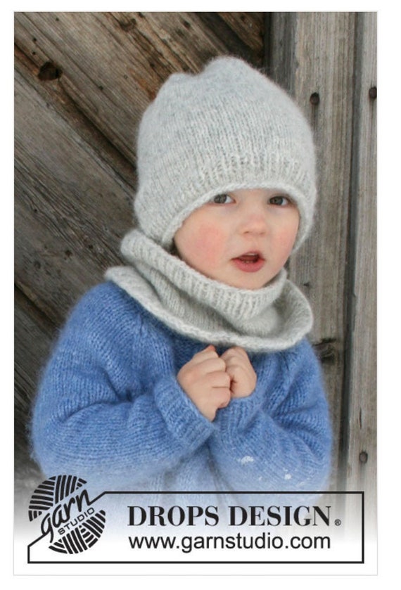 Ensemble snood / tour de cou, bonnet en laine, enfant, garçon, 6