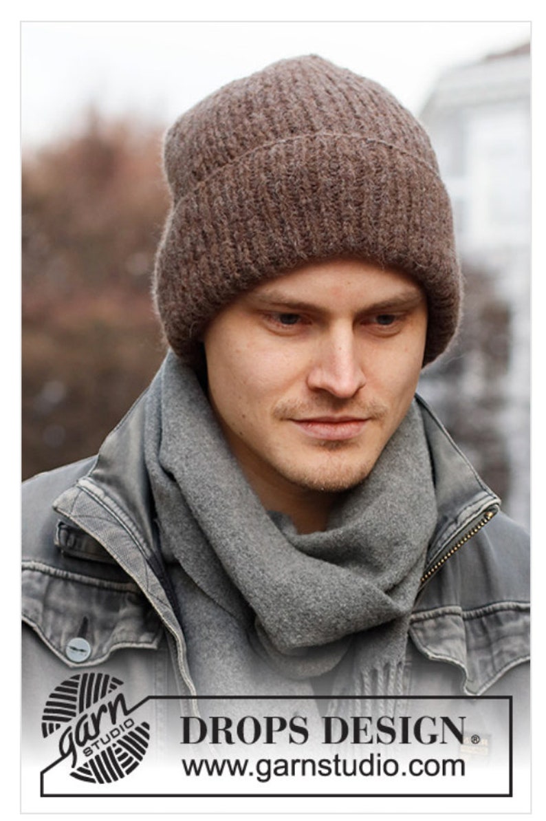 Bonnet tricoté à la main, bonnet hipster tricoté pour homme, 65% Alpaga, Polyamide et laine, fait main, tricoté main, artisanal image 3