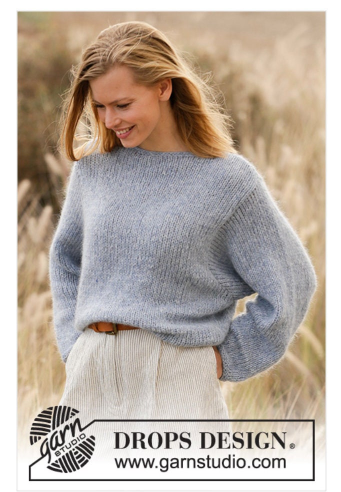 Drops Design Patron Pull Manche Chauve Souris Cardigan Femme Hiver