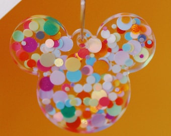 Boucles d'oreilles créoles grosses têtes de souris scintillantes