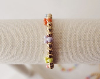 Rainbow Mickey Bead Bracelet | disney bracelet | bead bracelet