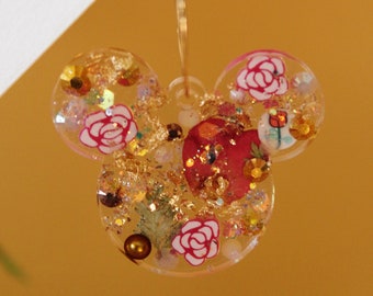 Boucles d'oreilles créoles inspirées de Belle | Boucles d'oreilles Mickey la Belle et la Bête