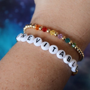 Infinity Stones Bracelet | Thanos Inevitable bracelet | beaded stretch bracelet with crystals