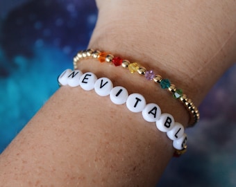 Bracelet infini de pierres | Bracelet Thanos Incontournable | bracelet extensible en perles et cristaux