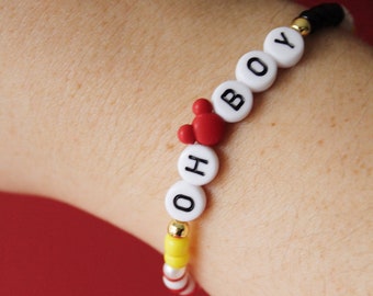 Oh mec! Bracelet Mickey | bracelet extensible perlé
