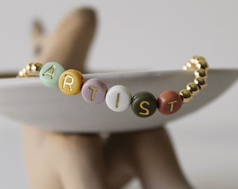 Bracelet Perle Nom Boho | Bracelet perlé personnalisé