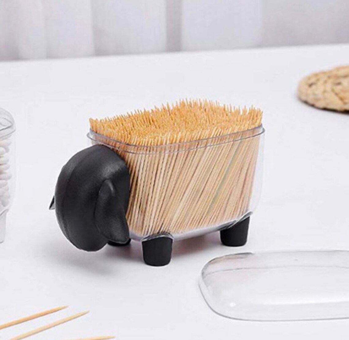 Sheep Cotton Bud Holder Cute Qtips Organiser Dustproof Etsy