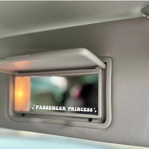 Passenger princess car decal, passenger mirror decal, rear view mirror decal, car accessories, passenger princess