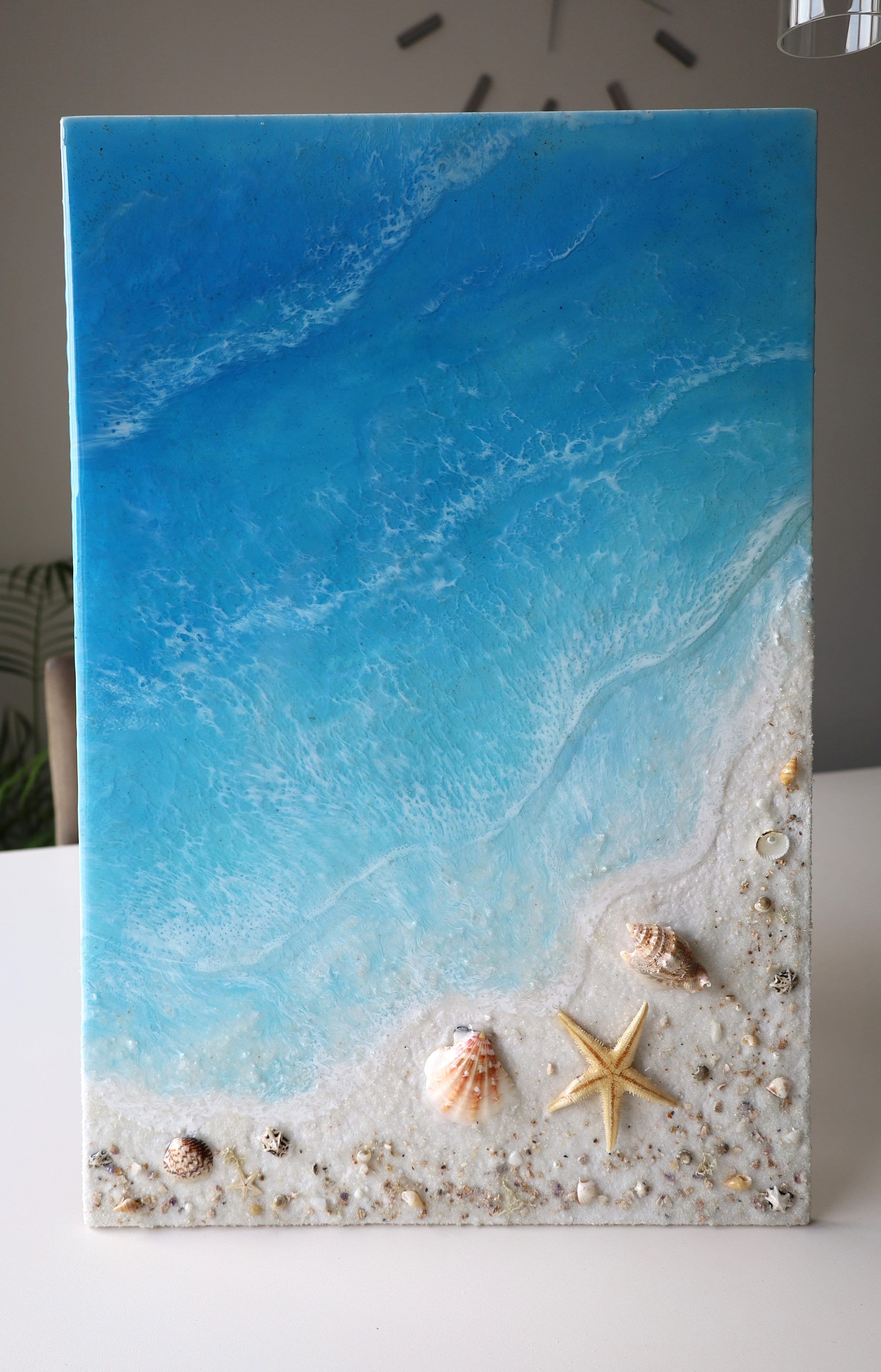 Resin Beach Art Resin Ocean Painting Epoxy Art Resin Art Etsy UK