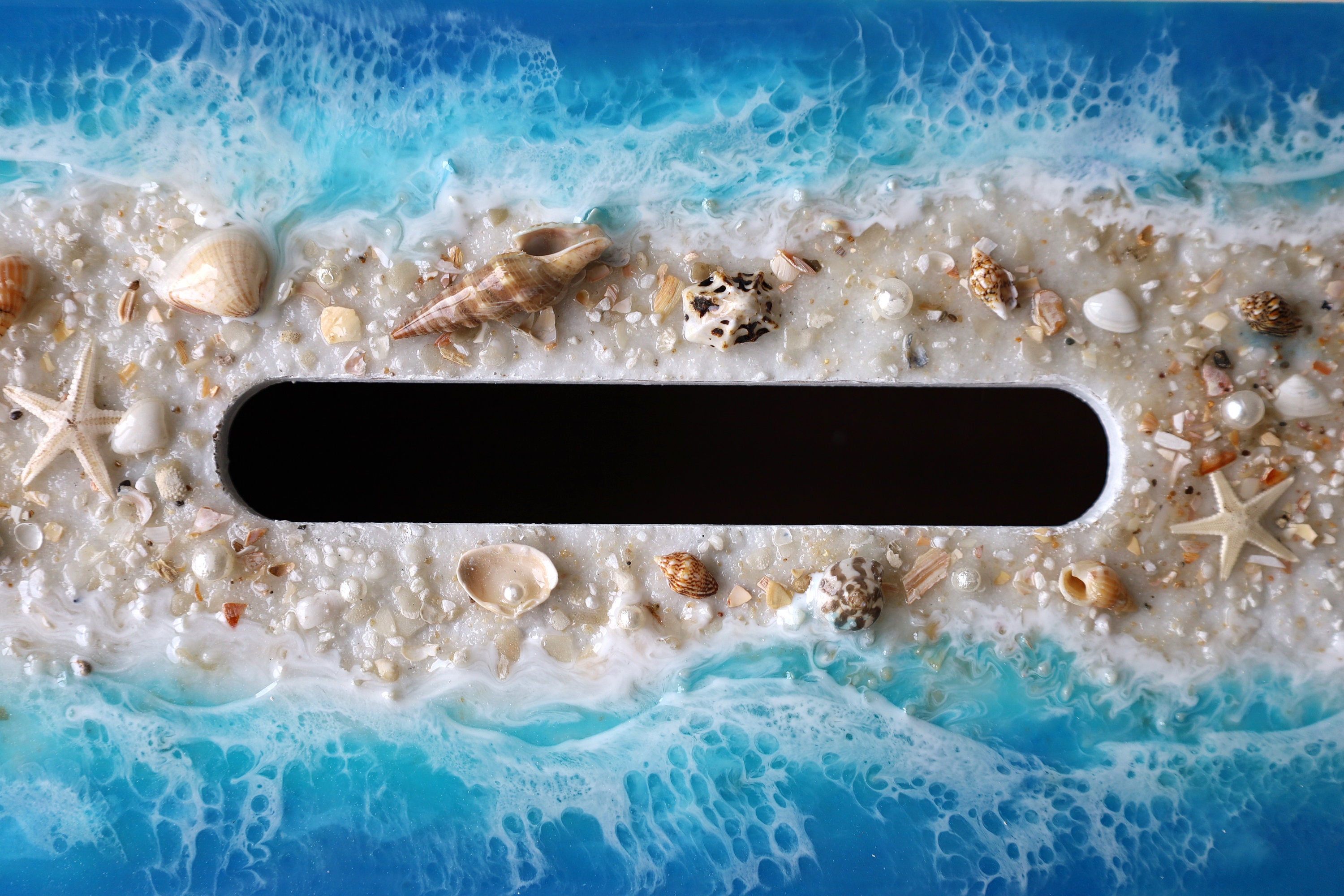 BestGiftEver Copri Scatola Fazzoletti A Forma Di Tartaruga Marina – Resina, Tema Spiaggia – Per Bagno, Casa Al Mare – Adatto A Scatole Quadrate Standard