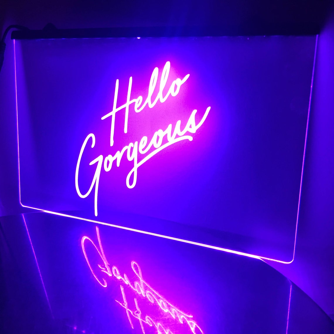 Hello Gorgeous Led Neon Light Wall Bedroom Décor Sign | Etsy
