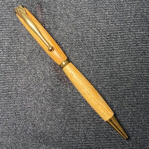Slimline Lati Wood Ballpoint Twist Pen - Gold Components