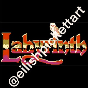 Labyrinth Logo Cross Stitch Pattern PDF