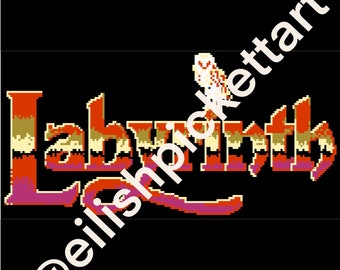 Labyrinth Logo Cross Stitch Pattern PDF