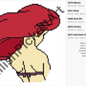 Mermaid Cross Stitch Pattern PDF