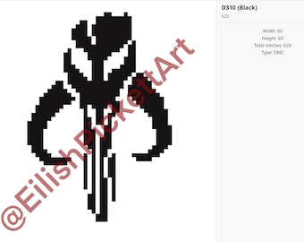 Mandalorian Logo Cross Stitch Pattern PDF