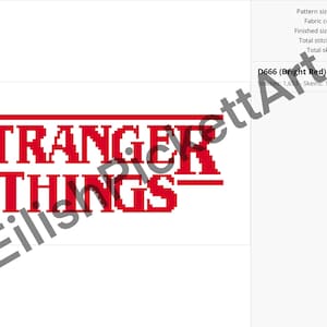Strange Thing Cross Stitch Pattern PDF