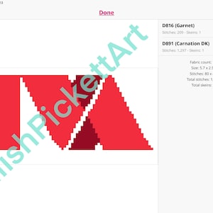 TVA Logo Cross Stitch Pattern PDf