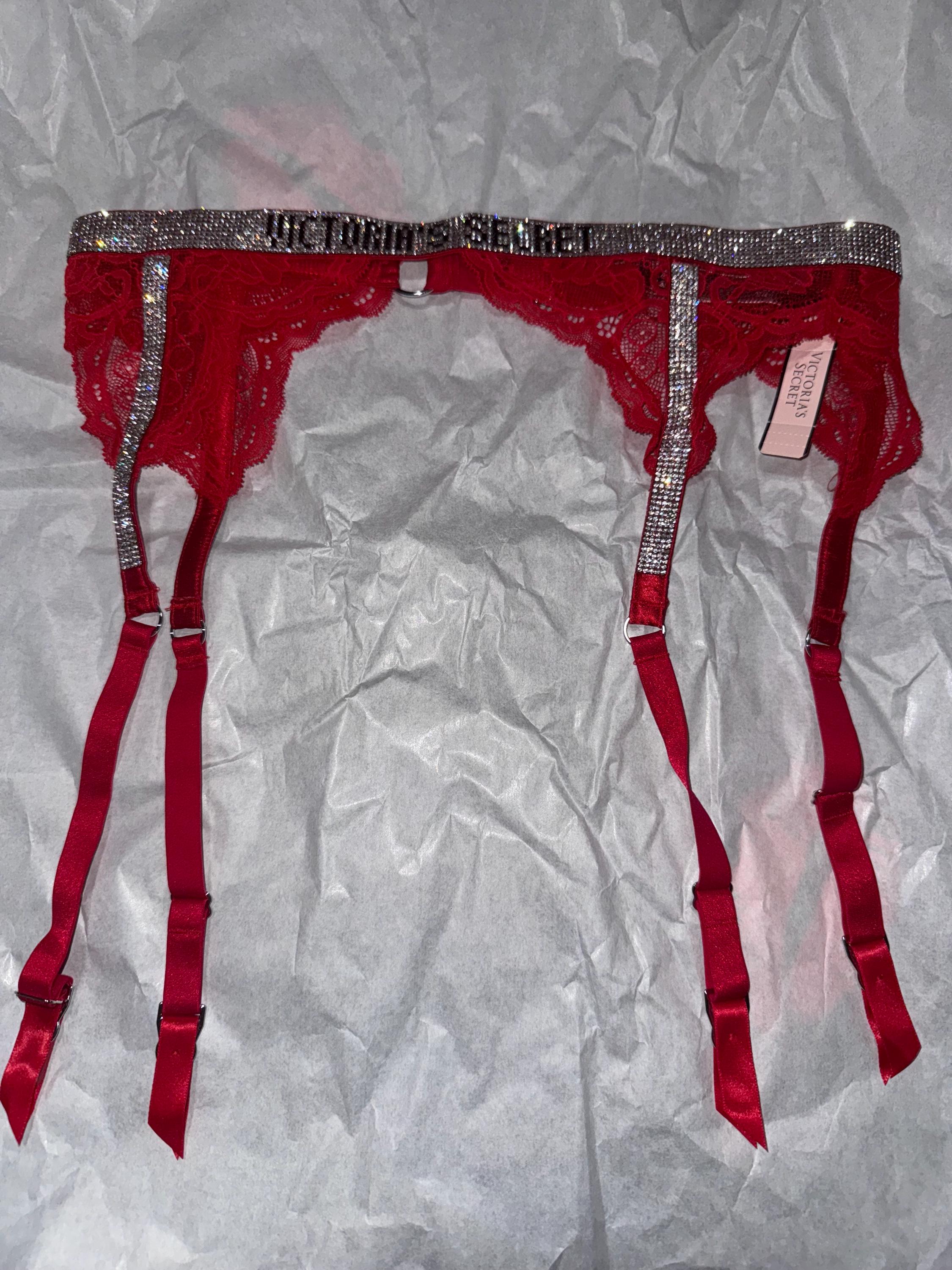 Shine Strap Lace Garter Belts Victoria Secret red, Black and purple Shine Strap Lace Garter Belts Victoria Secret red, Black and purple