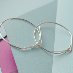 Minimalist Hoop Earrings in Recycled Sterling Silver | Unique with Varying Sizes & Textures