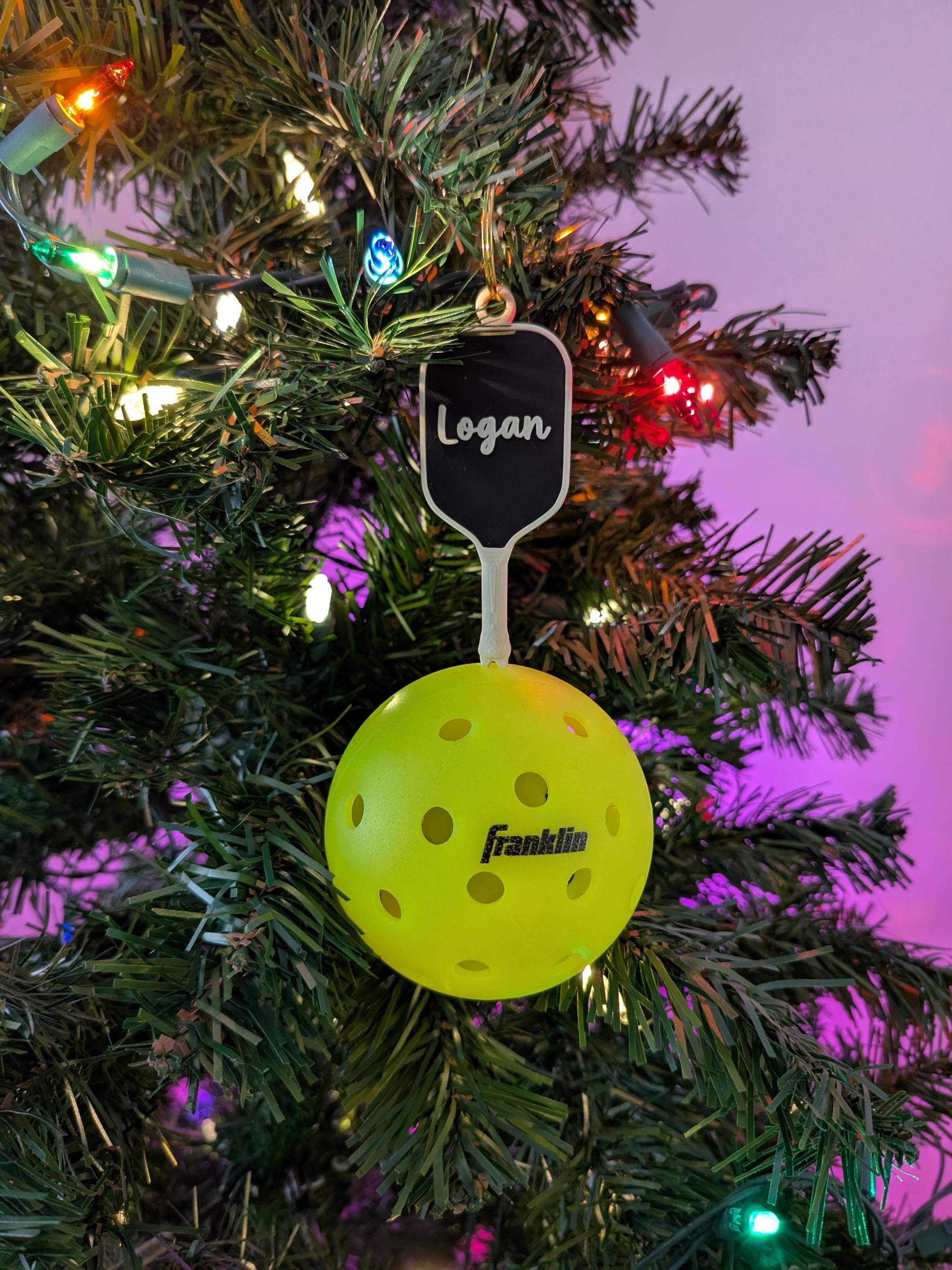 Custom Name Ball Holder - Pickleball Paddle Keychain Only