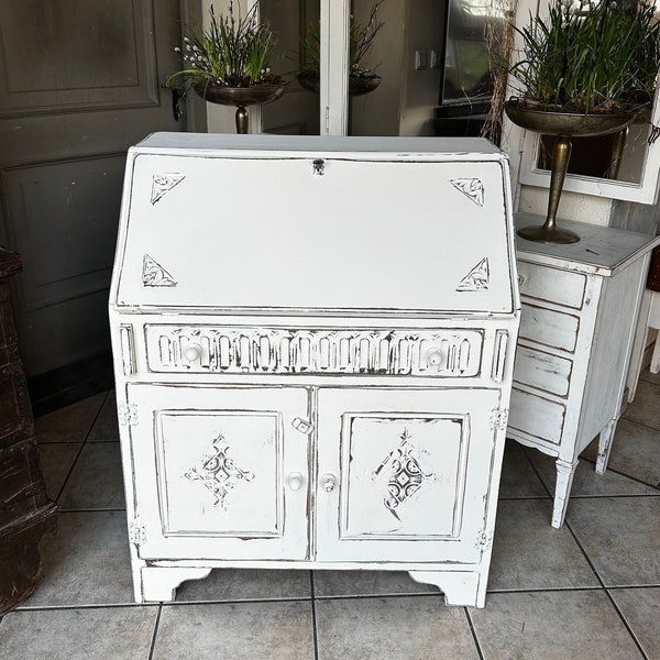 Antik Shabby Chic Sekretär Vintage Schreibtisch Kommode