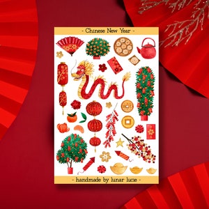 Chinese New Year Stickers — Label of Love Studio