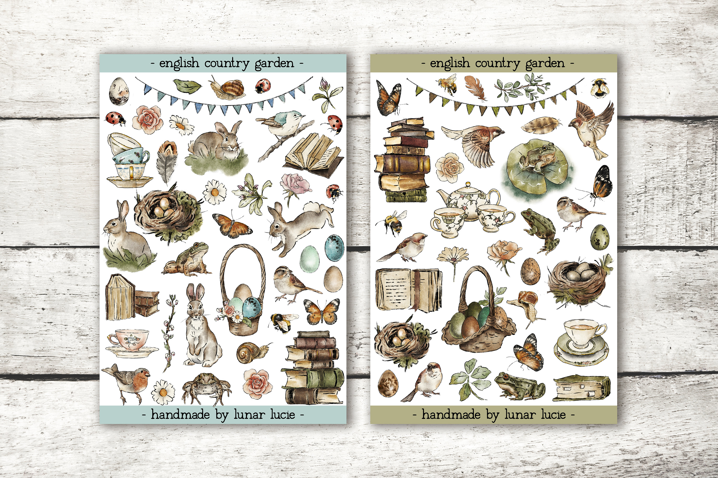 Cottagecore - Stickersheet - Bullet Journal Stickers, Cute Doodle Sticker,  Light Academia, Cottage Core, Cozy Rural Wood Scrapbook