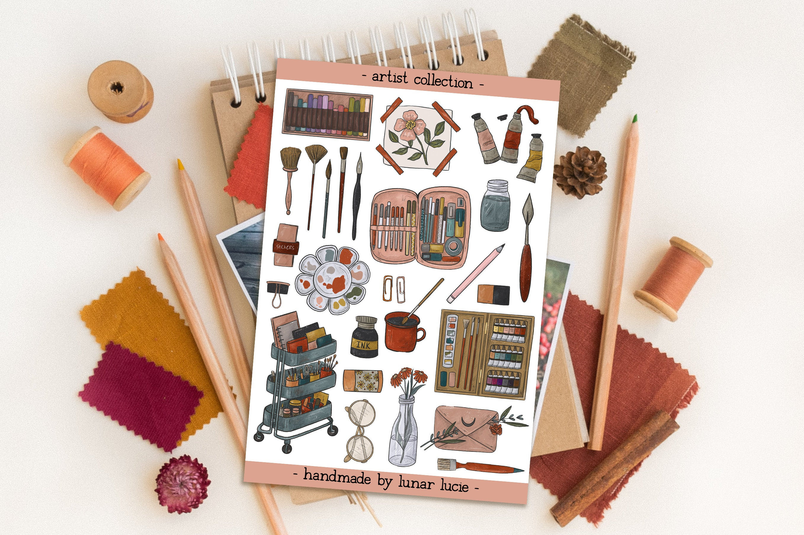 Artist Stickers Art Material Stickers Artist Decor Etsy UK