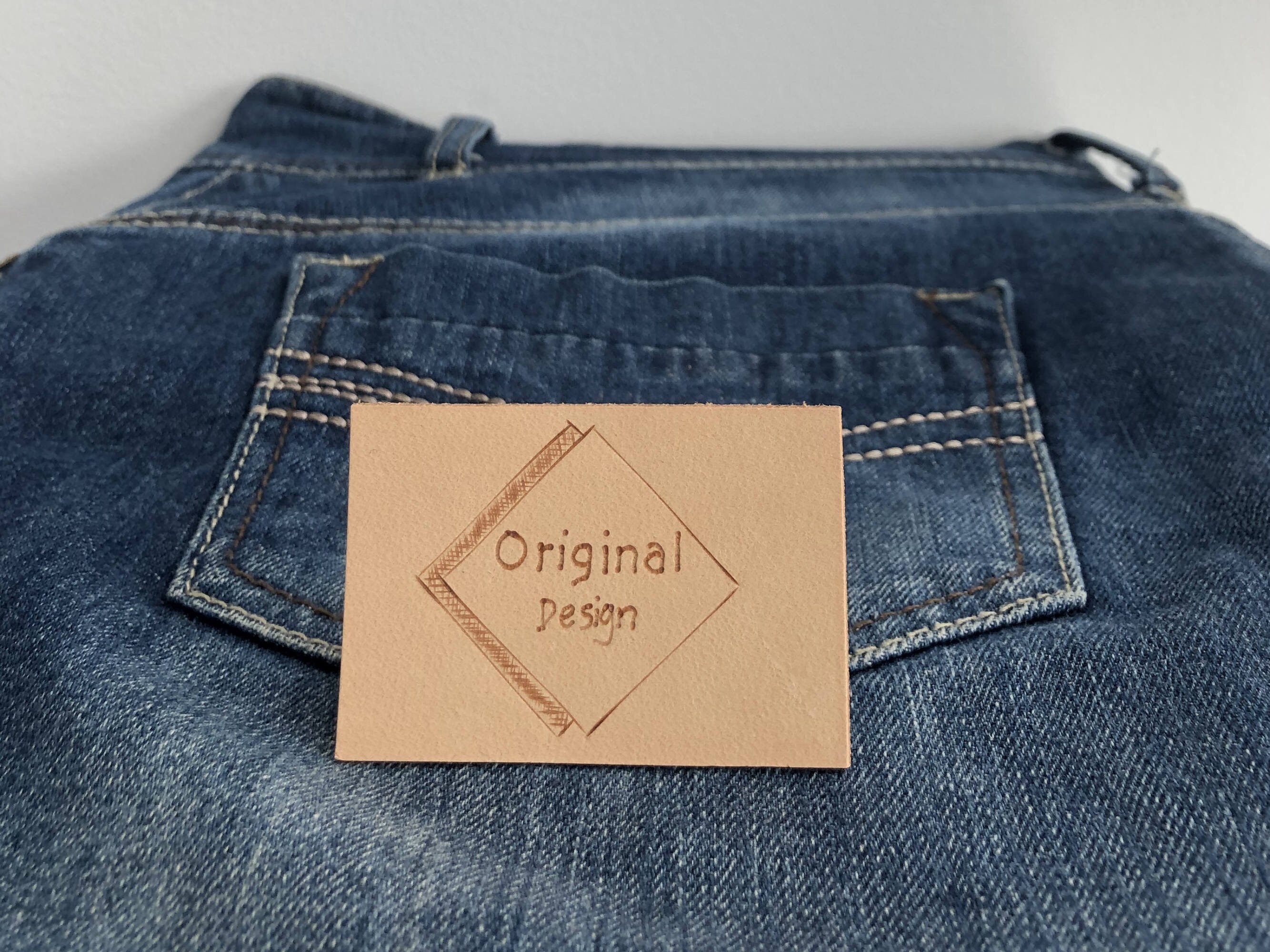 Leather label for jeans custom leather label label for | Etsy