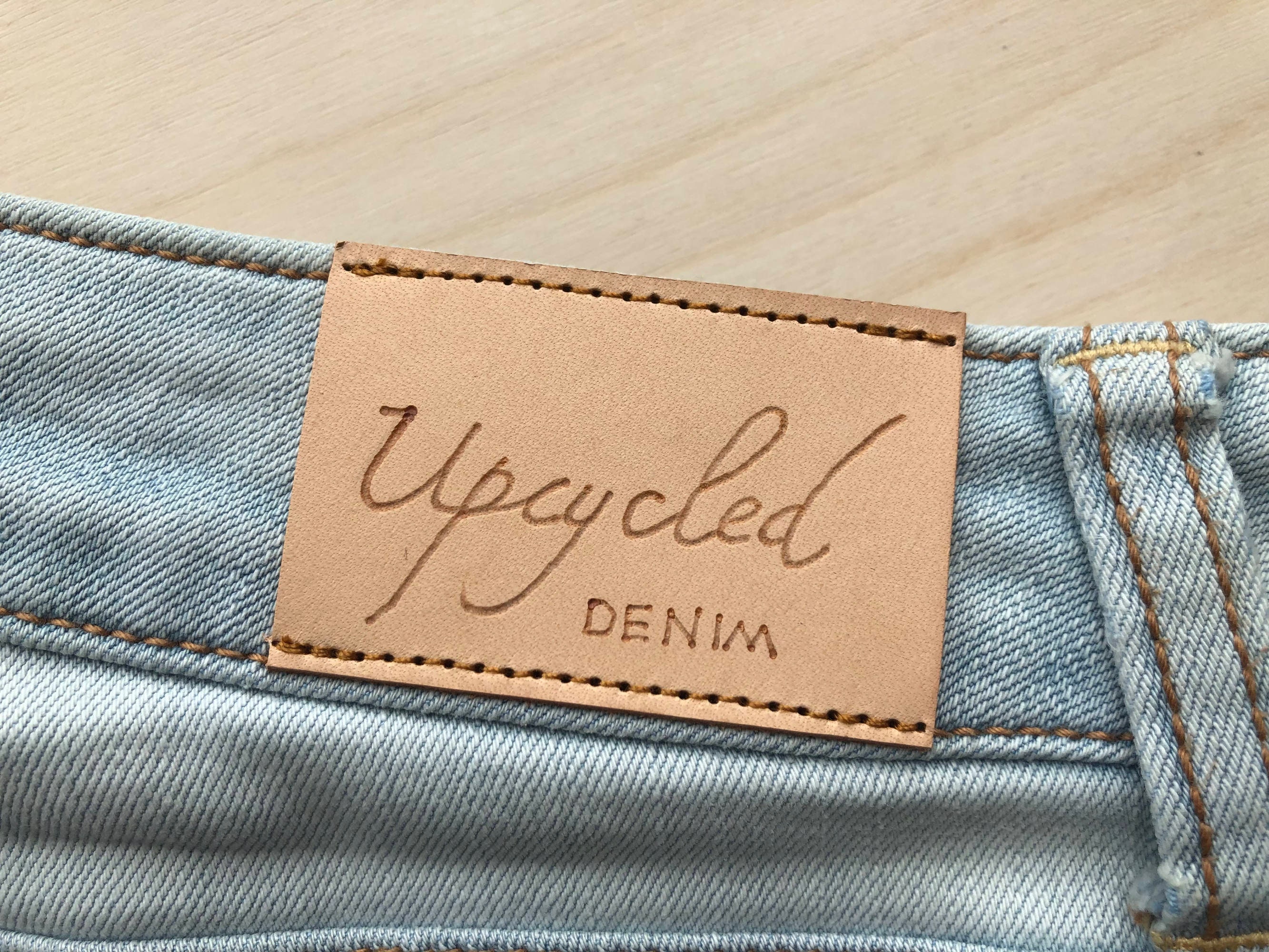 Leather Label for Jeans Custom Leather Label Label for Denim Leather Label  -  UK