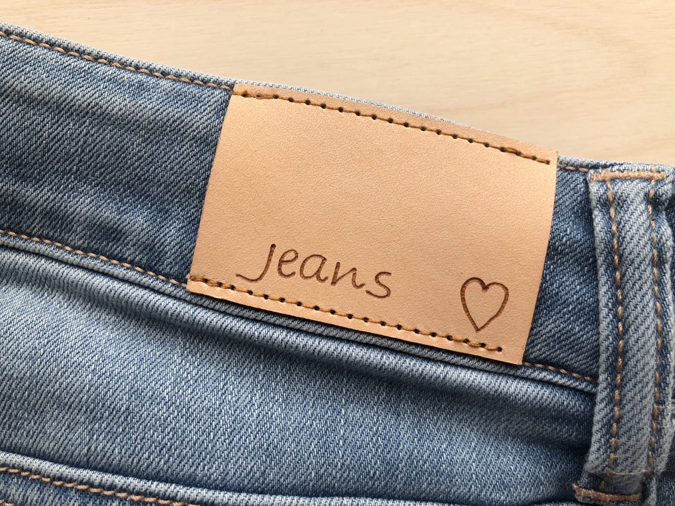 Leather Jeans Tag