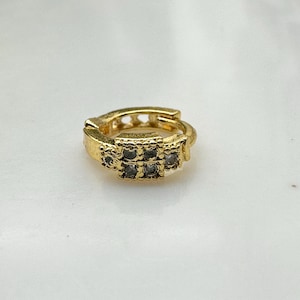 Gold Plated Indian Nose Ring: Flower Design