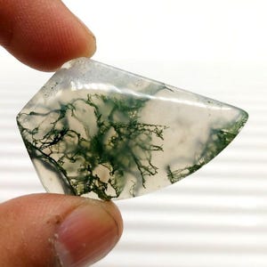 シーニックモスアゲートカボション：45カラットの宝石（40×25×6mm）