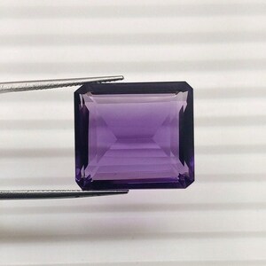 30Cts, Amazing Amethyst Gemstone Top Quality, Amethyst, Natural Faceted Brazilian Amethyst, Size 18x20x9.5 MM Octagon Shape.