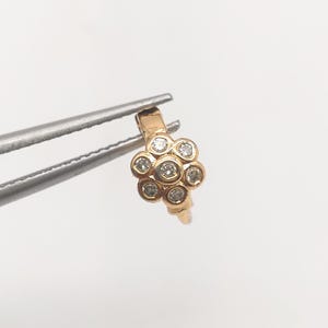 Gold Plated Indian Nose Ring: Flower Design