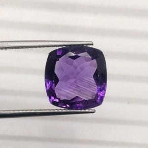 8.50 Cts, Unique Amethyst Gemstone Top Quality, Amethyst, Natural Faceted Brazilian Amethyst,  Lotus Cut, Cushion Shape