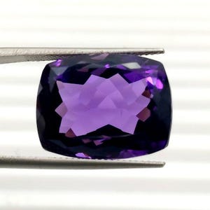 24.50 Cts, Unique Amethyst Gemstone Top Quality, Amethyst, Natural Faceted Brazilian Amethyst, Size 14x18x12 MM Lotus Cut, Cushion Shape.