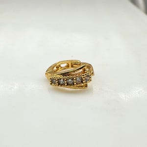 Gold Plated Indian Nose Ring: Flower Design
