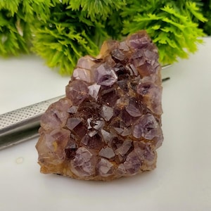Raw Amethyst Crystal Cluster: Natural Druzy Healing Stone, 54x36mm
