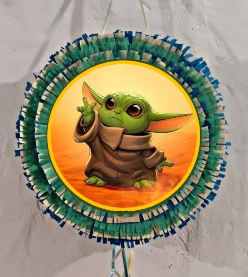 Piñata Baby Yoda Star Wars Pull String HANDMADE Etsy