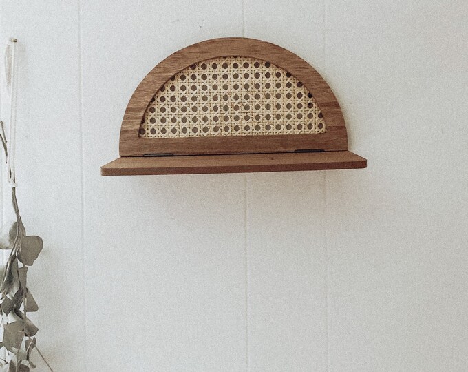 Rattan Shelf Small Shelf Wood Shelf Foldable Shelf Boho Etsy